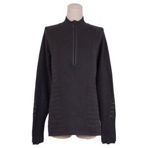 Lululemon Lightning Bold 1/2 Zip Heathered Graphite Gray Sz M